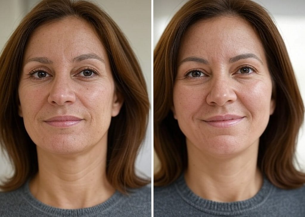 øjenbrynsløft med botox før og efter billeder